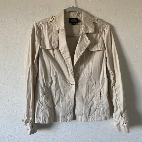 Pendleton Womens Jacket Sloane Twill Size XS Button Pocket Sand Casual Outerwear - Picture 1 of 13